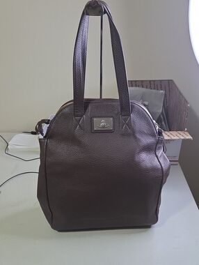 Vivienne Westwood Yasmine  Dark Brown Pebbled Leather Tote
